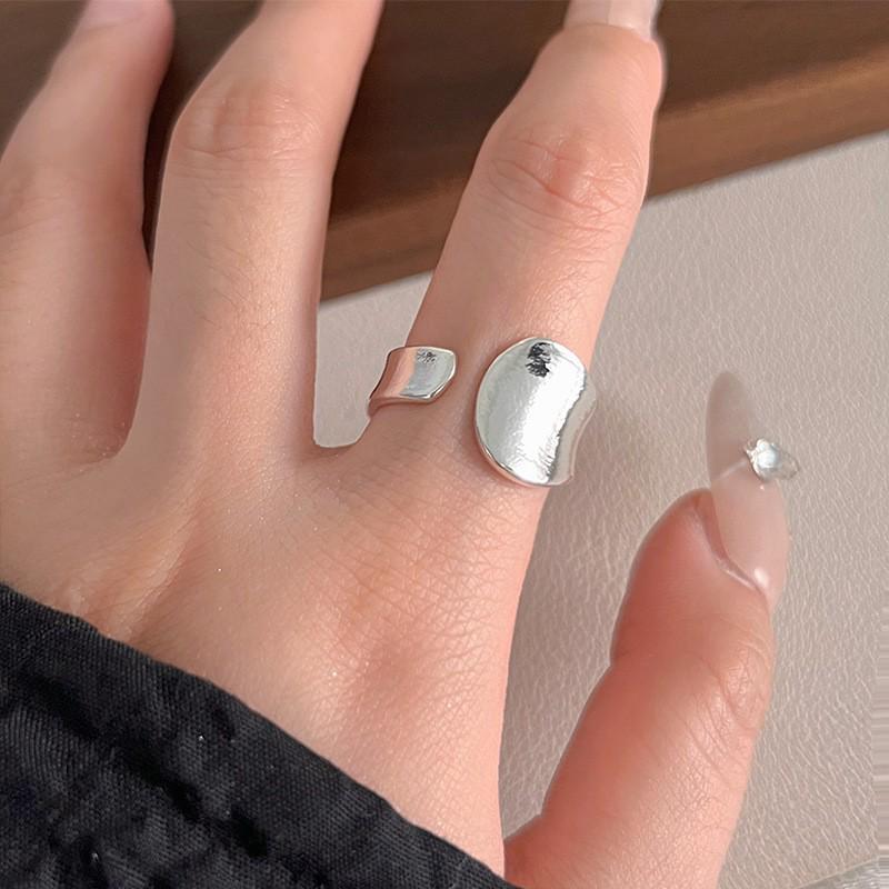 Retro S925 Sterlingsilber Bandring - Damen Anlaufbeständig, Luxuriös, Vielseitiger Offener Ring für den Zeigefinger