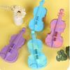Zipper Closure Violin Stationery Bag High Appearance Level Silicone Zipper Pencil Bag  School Use