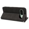 For Google Pixel 9a Case Strong Magnetic Leather Wallet Phone Cover with Striped Texture
