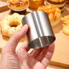 8 Pcs Stainless Steel Round Mousse Cake Rings Baking Mold Set Non Stick Adjustable Mini Cooking Rings for Baking Silver