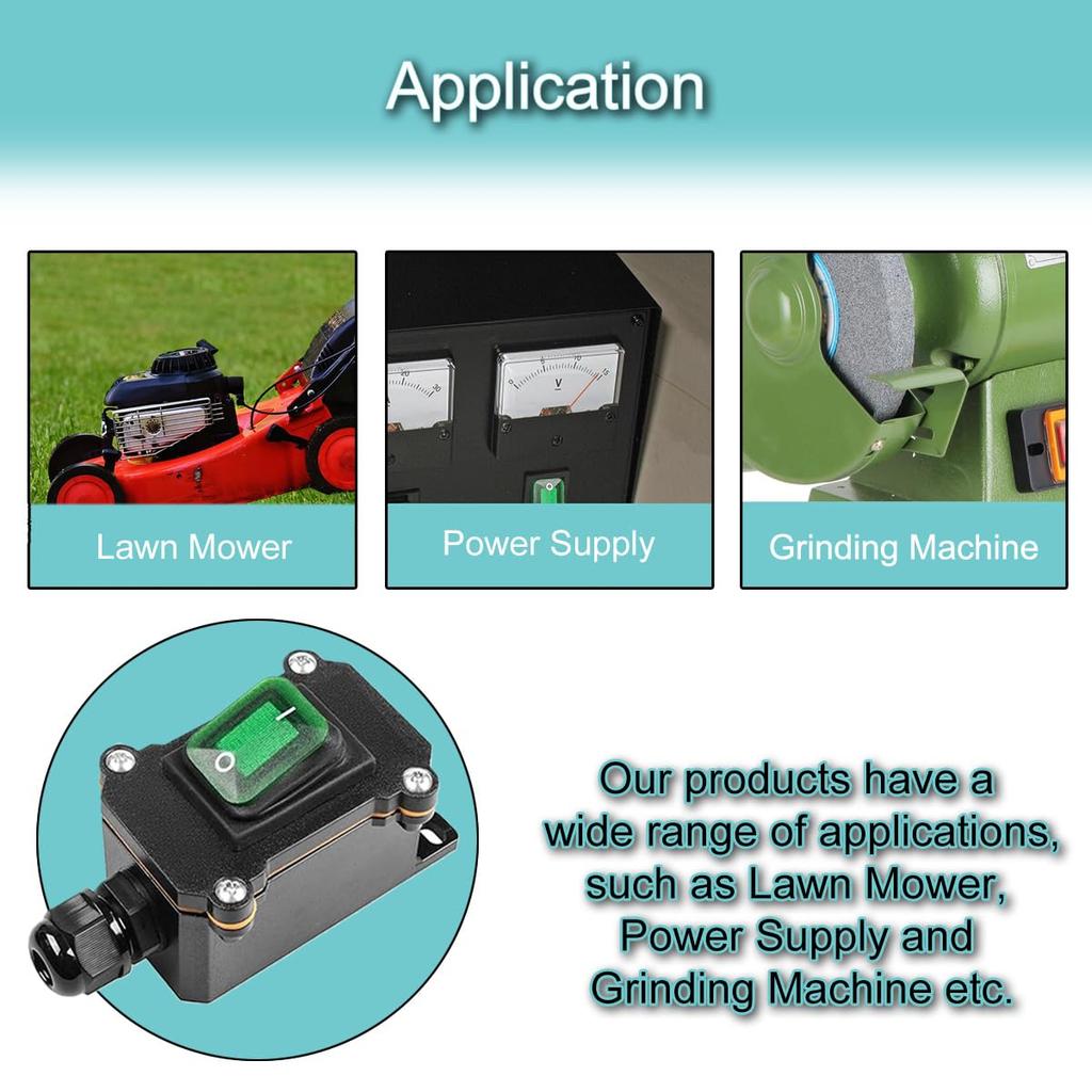 MKBKLLJY Inline Cord Box Waterproof Switch 1 Way Junction Box PG9 Cable Grand IP66