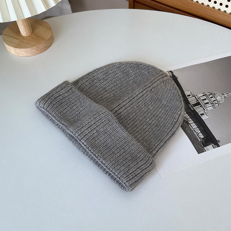 Autumn and Winter Fashion Versatile Ear Protection Large Head Circumference Cold Hat Men's Japanese Solid Color Warm Baotou Woolen Hat