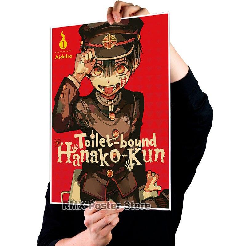 Anime toaleta Hanako Kun plakaty biały papier powlekany obrazy do dekoracji wnętrz naklejki ścienne dekoracja pokoju mural