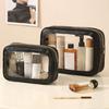 Clear Front Easy Access Toiletry Organizer Waterproof Portable Travel Makeup Accessories Bag for Women Girls