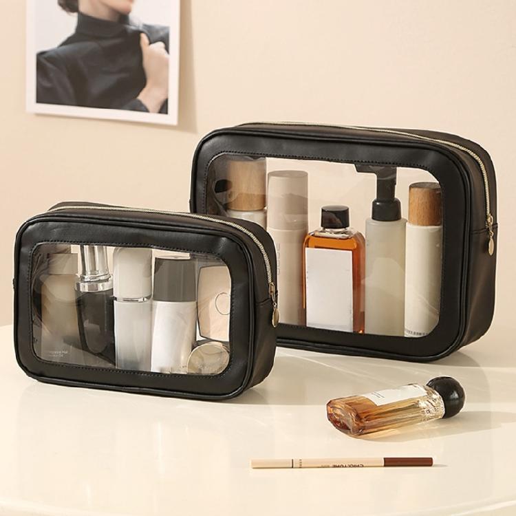 Clear Front Easy Access Toiletry Organizer Waterproof Portable Travel Makeup Accessories Bag for Women Girls