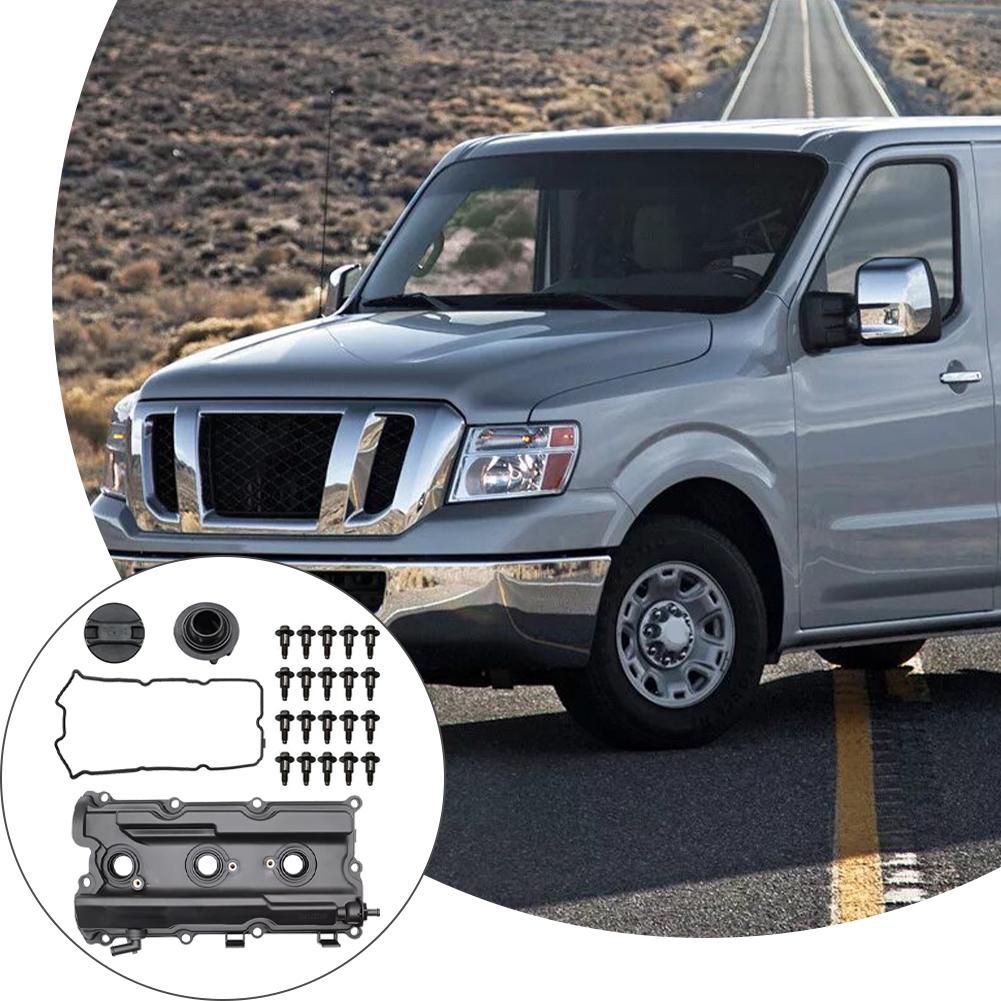 2Pcs Cam Rocker Cover W/Gasket Screw Oil Cap Engine Valve Cover Camshaft Rocker Cover OE 13264-EA200 13264-EA210