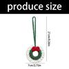 Hand Crocheted Wool Bag Charm Festival Wreath Design Soft Christmas Festival  Decoration For Kids Backpacks Pendants