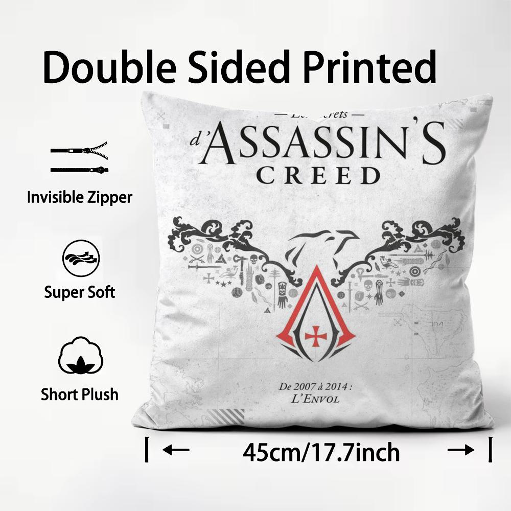 Game A-Assassins Creeds Cushion Cover Comfortable Reversible Pillow Cover Ideal For Car Sofa Bedroom & Beyond