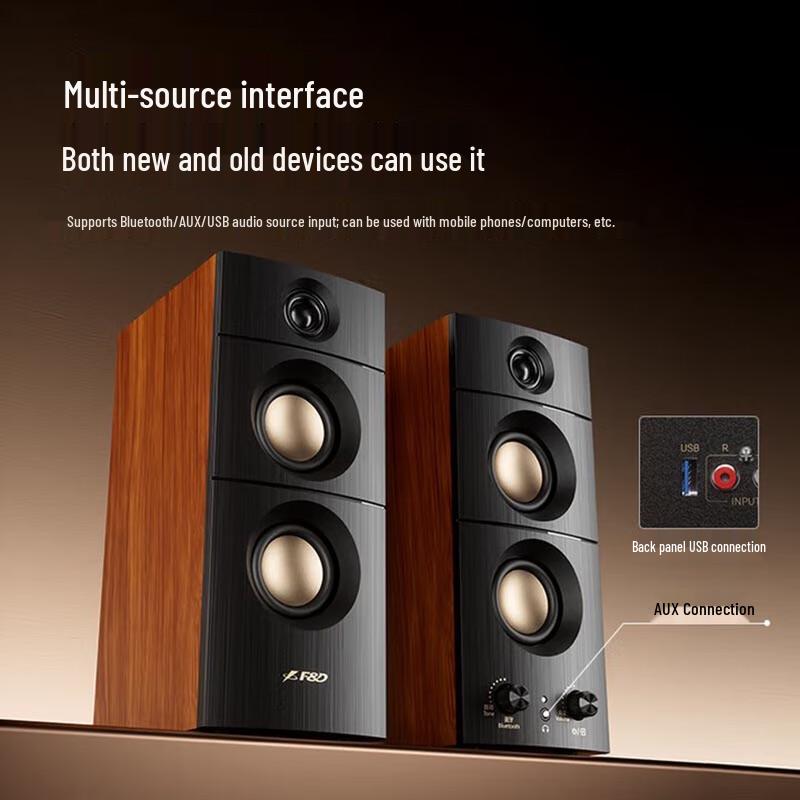 Altoparlante HiFi da Desktop Bluetooth 2.0 F&D R330BT Spina CN (adattatore incluso)