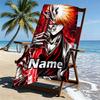 Custom Name Personalized BLEACH Print Beach Towel, for Trip Camping Beach Party Home Decor, Birthday Gift for Family & Friends