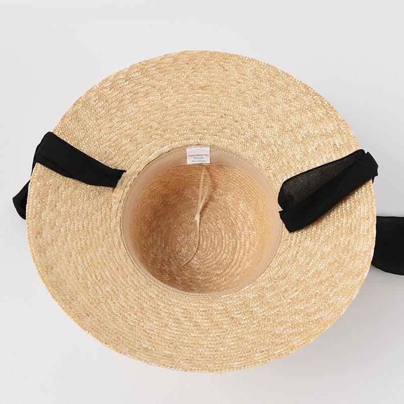 Summer New French Style Women Lace-Up Wheat Straw Sun Hats Fashion Panama Straw Hat Vacation Wide Brim Sun Protection Beach Hats
