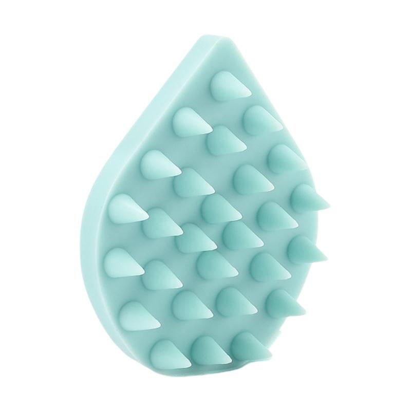 Silicone Shampoo Brush Scalp Massage Brush Wet and Dry Hair Washing Brush Water Droplets Shaped Shampoo Comb for Daily