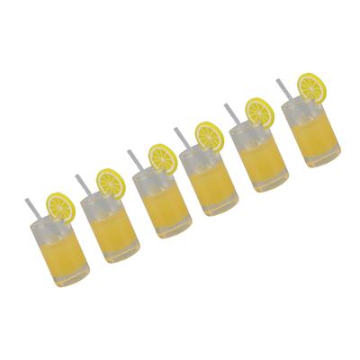 20Pcs Dollhouse Lemonade Cup Resin Vivid Details Miniature Cup Set for 1:12 1: 6 Doll House
