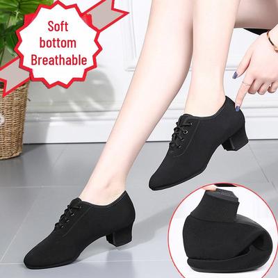 Scarpe da ballo latino da sala da donna - Suola morbida, Tacco medio e alto, Scarpe da ballo quadrato e da marinaio per insegnanti per adulti