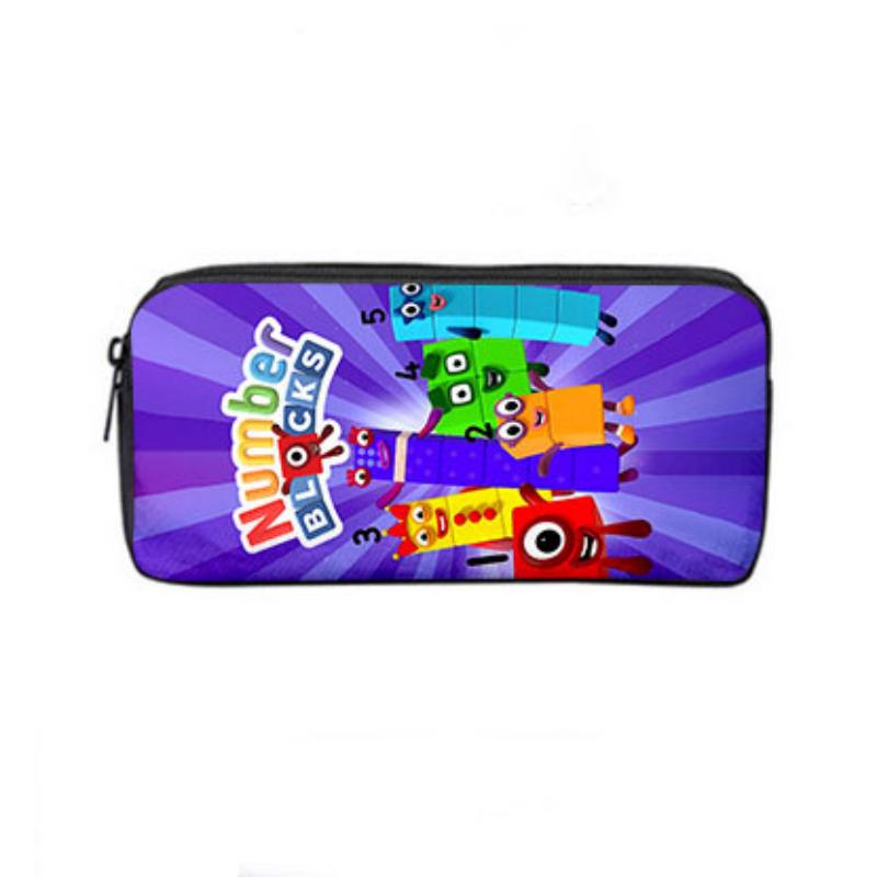 

Сумка-саквояж Анимация Numberblocks Пенал Дорожный Студенческий Детские Подарки День рождения Purple PenBag
