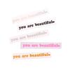 Car Stickers You Are Beautiful Interior Decoration Rear View Mirror Stickers Creative Sport Pvc Vinyl Decals