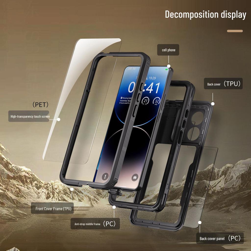 Red Pepper Note13Pro Waterproof Shockproof Protective Phone Case