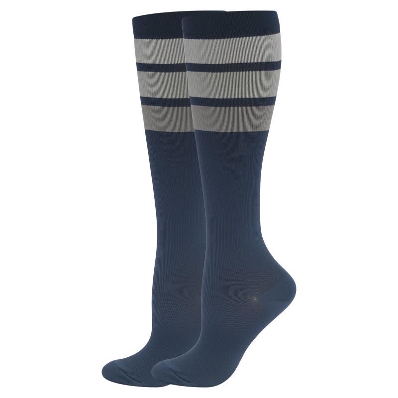 Striped Athletic Calf Socks S/M