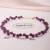 Natural Crystal Lucky Amethyst Clavicle Necklace French Minimalist Crystal Necklace