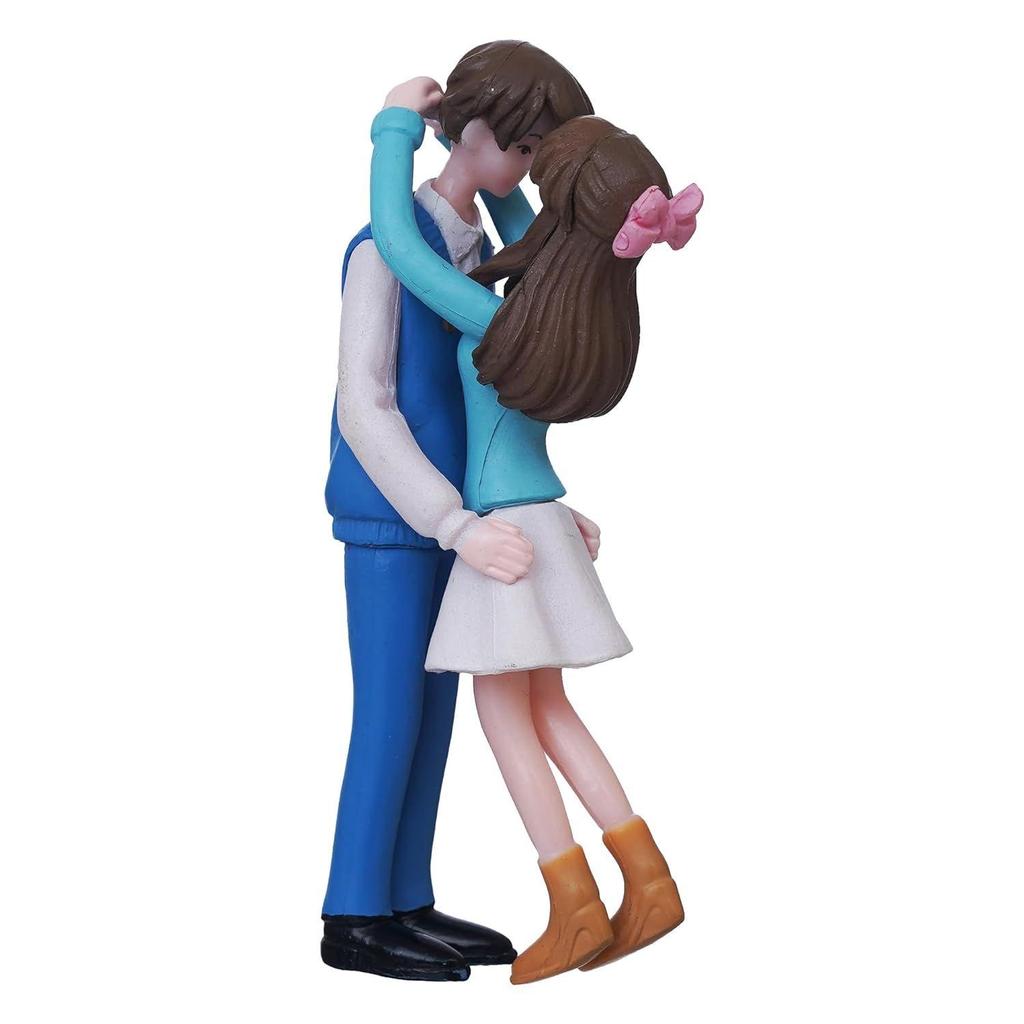Valentine Gift for Girlfriend Boyfriend | Resin Romantic Hugging Couple Statue Decorative Showpiece