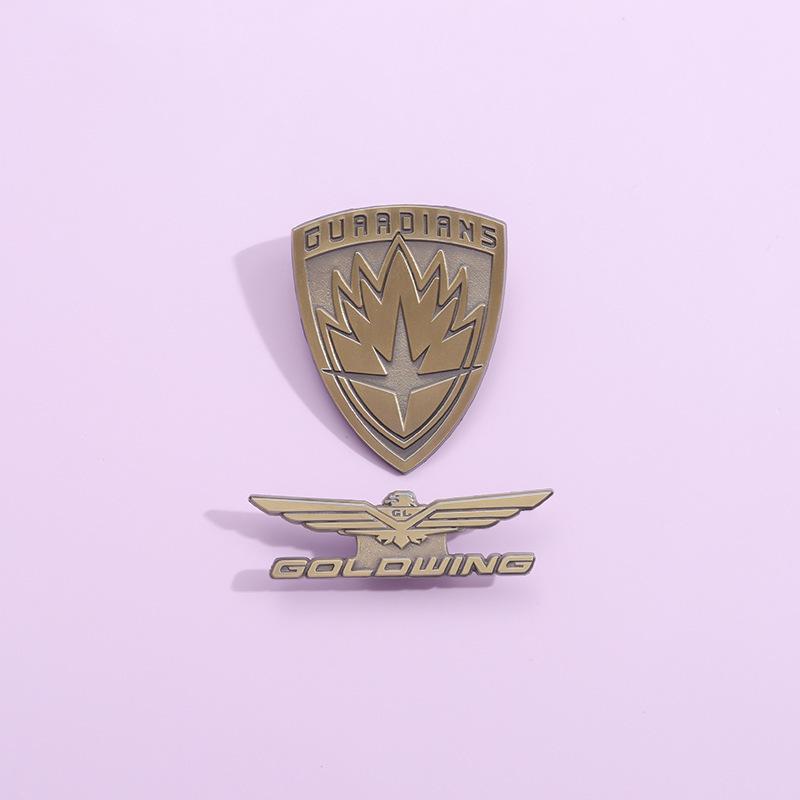 Cute Cartoon Eagle Shield Brooch Colorful Decorative Pin For Fashion Trendy