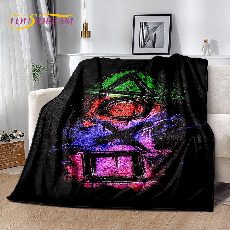 Cartoon-Gamer-Gamepad-Game-Over-weiche Plüschdecke, Flanelldecke, Überwurf, Deckenbezug für Wohnzimmer, Schlafzimmer, Betten, Sofa, Picknick