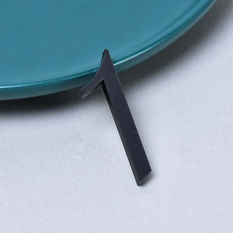 0-9 Acrylic Self Adhesive House Number Sticker Frosted Silver Gold Color Doorplate Home Door Plaque Numbers Sign New