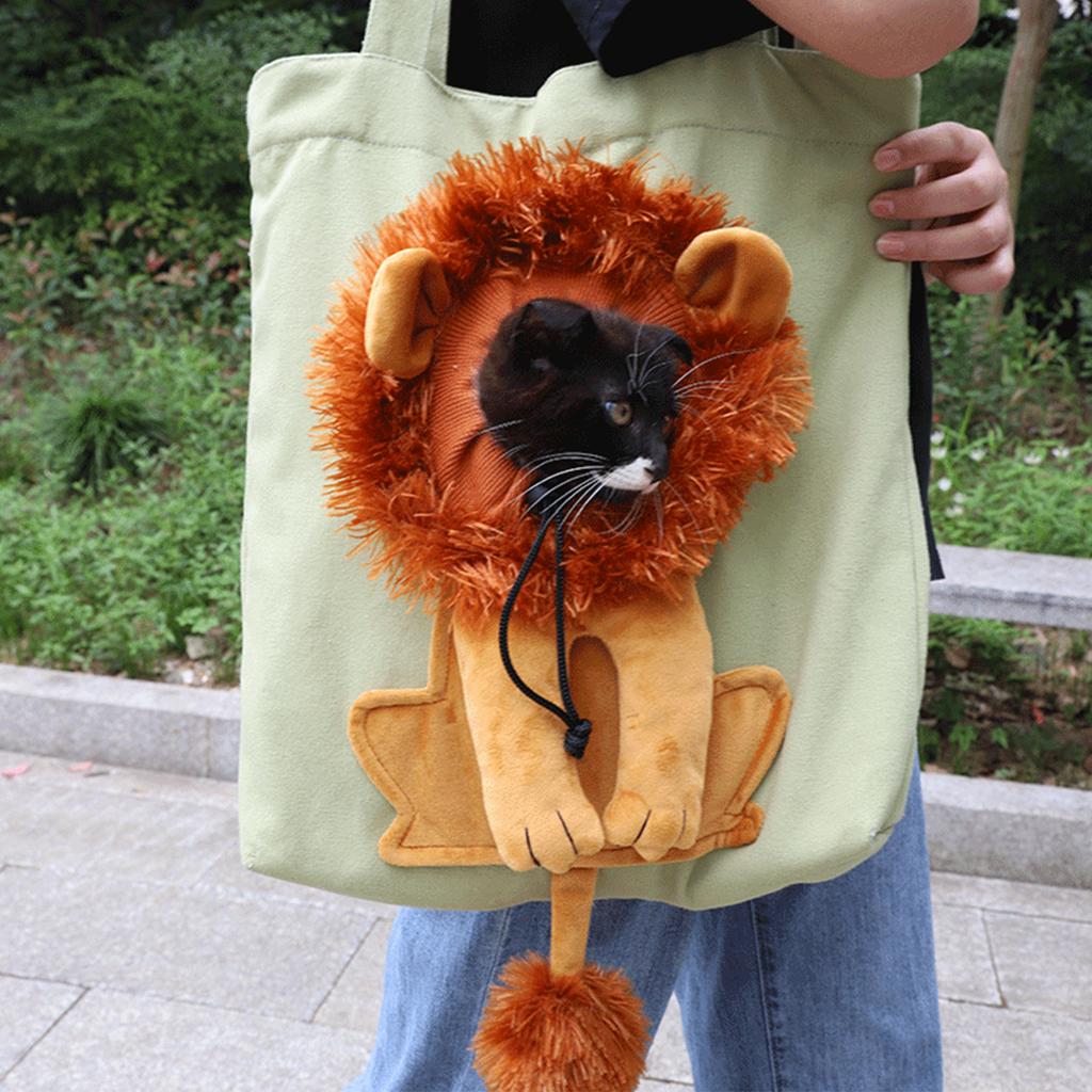 Pet Carrier Bag For Small Dogs And Cats With Lion Design 40x35x10cm