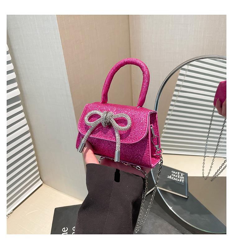 French Niche Design Premium Mini Bag 2025 Girl Bow Chain Lipstick Earphones Messenger Bag Tide