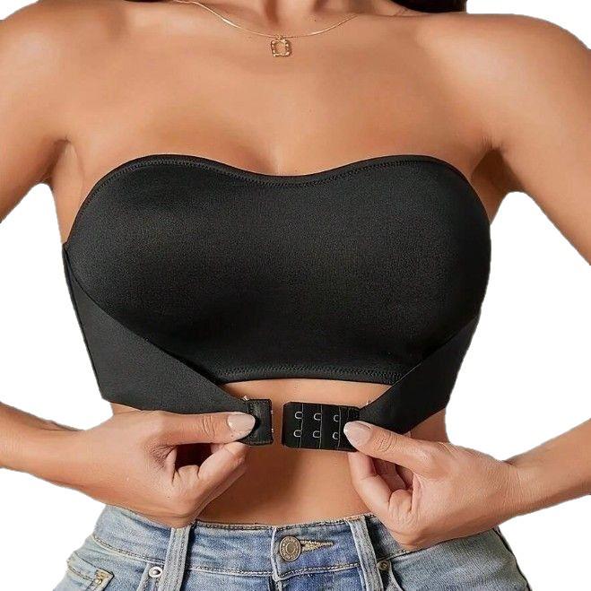 European & American Strapless Front-Buckle Bandeau: Non-Slip, Anti-Exposure, Off-Shoulder, Beautiful Back Design for Women.