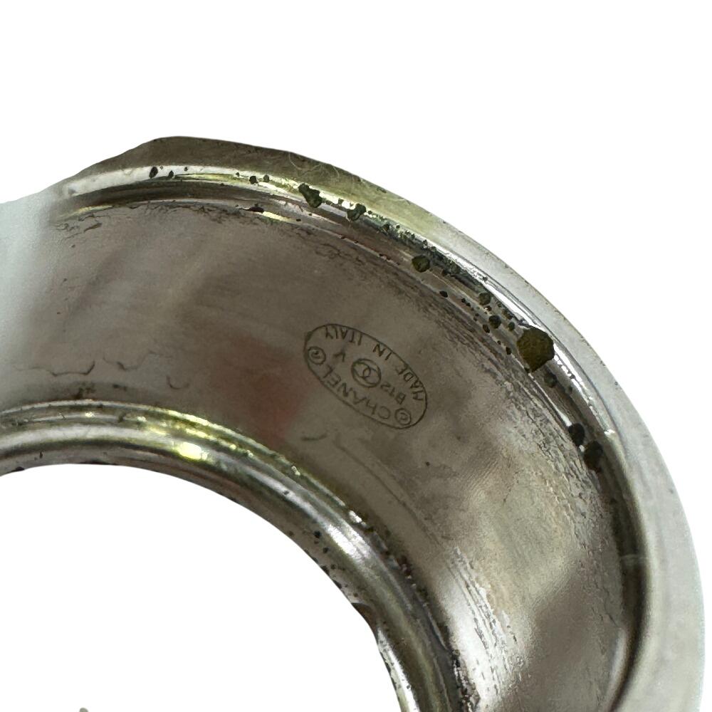 CHANEL metal Ring Silver metal Used