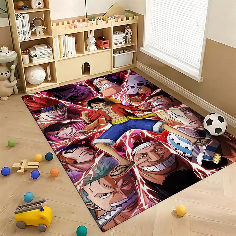 Straw Hat Pirates' Adventure Rectangular Rug Soft Nonslip Carpet For Living Room Play Area Hallway Home Decor Memorial Gift