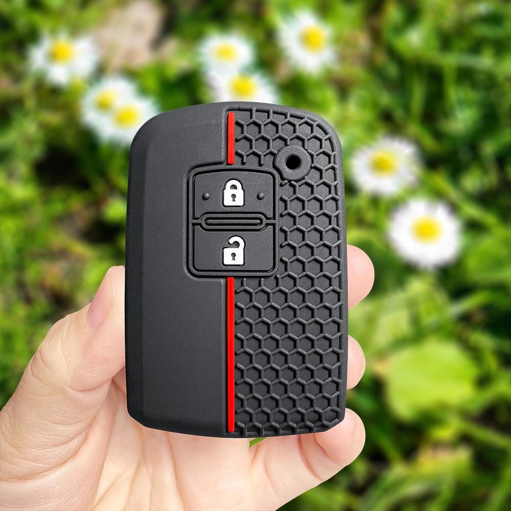 Custodia morbida in silicone per chiave auto per Toyota Prius Plus Auris Avalon Verso Rav 4 Corolla 2013 Yaris Ibrida Portachiavi Telecomando 2 Pulsanti