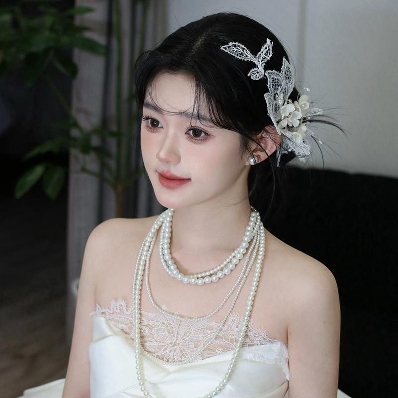 

Винтажный французский свадебный кружевной головной убор: Элегантный свадебный аксессуар для волос