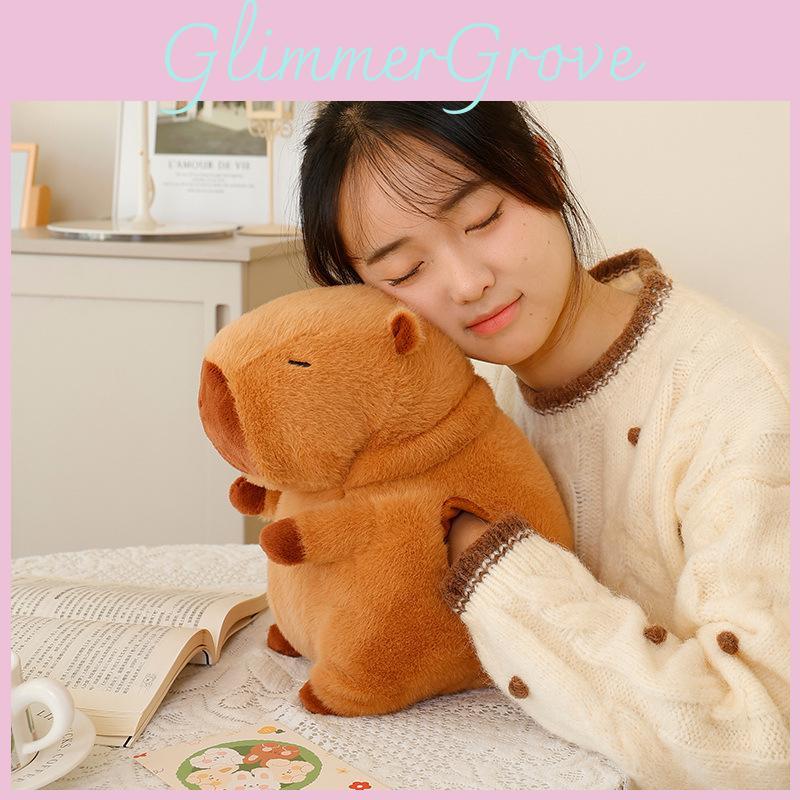 Warmer Hand Winter Pillow Capybara Plush Toy Cute Cartoon Girl Birthday Gift
