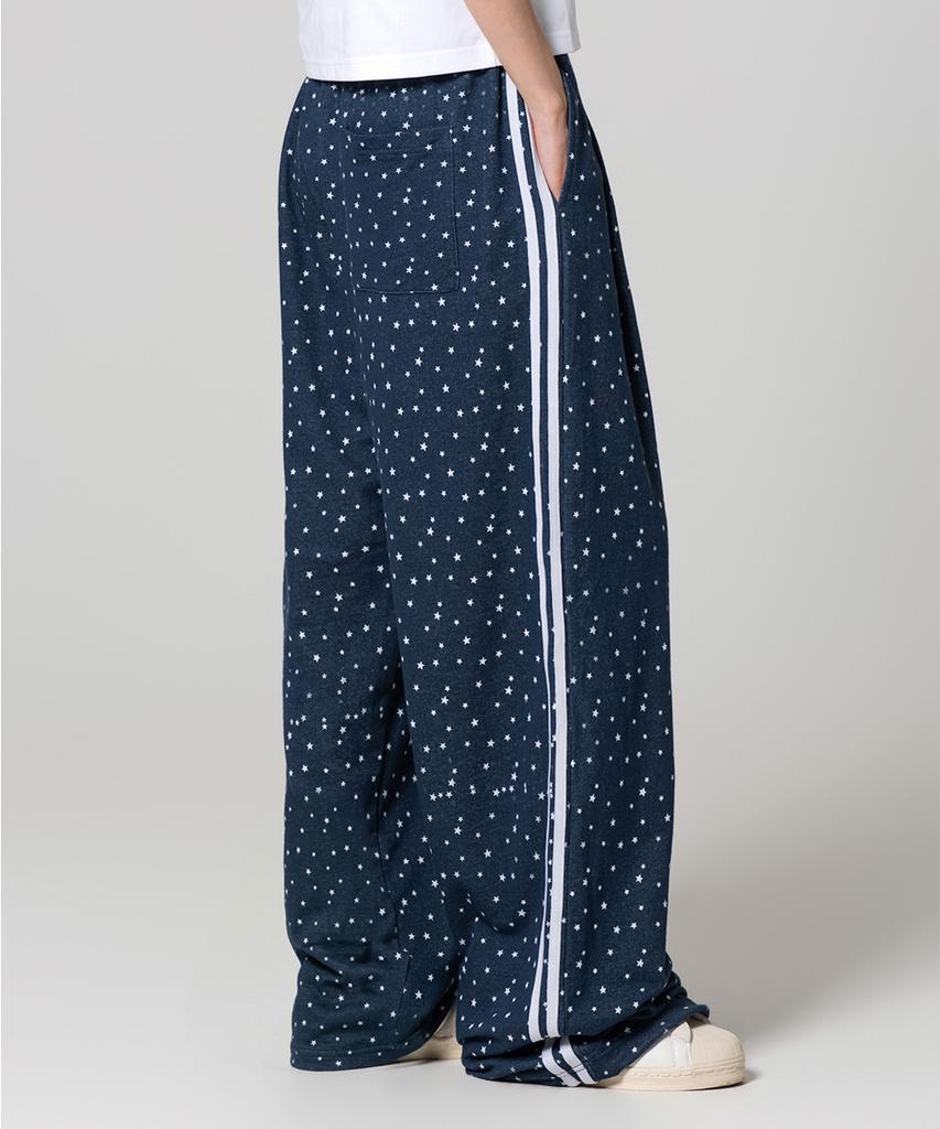 Geuleigaijeukeulleob Star Deco Cotton Track Pants Blue