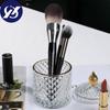 European Retro Glass Jar with Lid Transparent Gold Jewelry Cotton Swab Storage Box Tea Candy Tank Sugar Bowl Makeup Brush Holder
