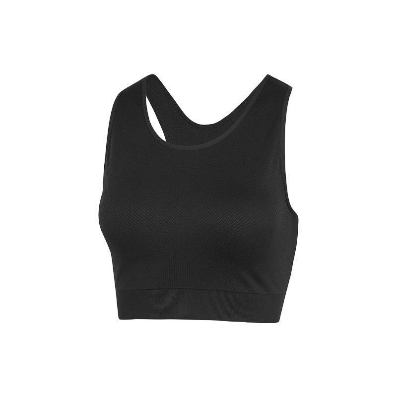 Skechers Solid Color Slim Fit High Intensity Support Sports Bra Women underwear Carbon-Black P222W063-0018 L