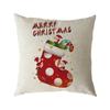 Santa Claus Pillow Case Snowman Color Ball Christmas Wreath Linen Pillow
