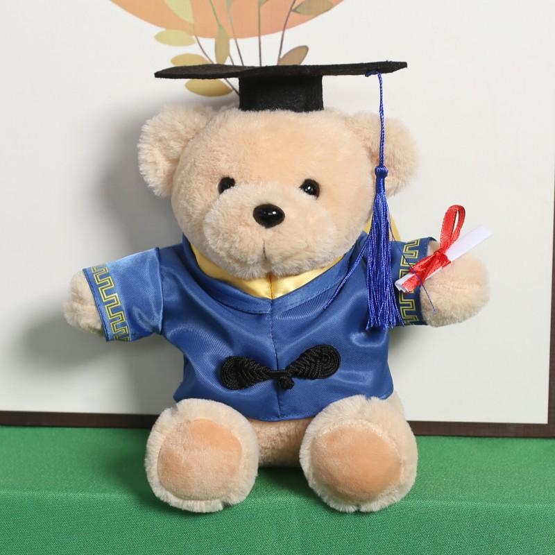 Cute Doctoral Bear Graduation Bear Doll Plush Toy Hat Doctoral Bear Doll Bachelor Bear