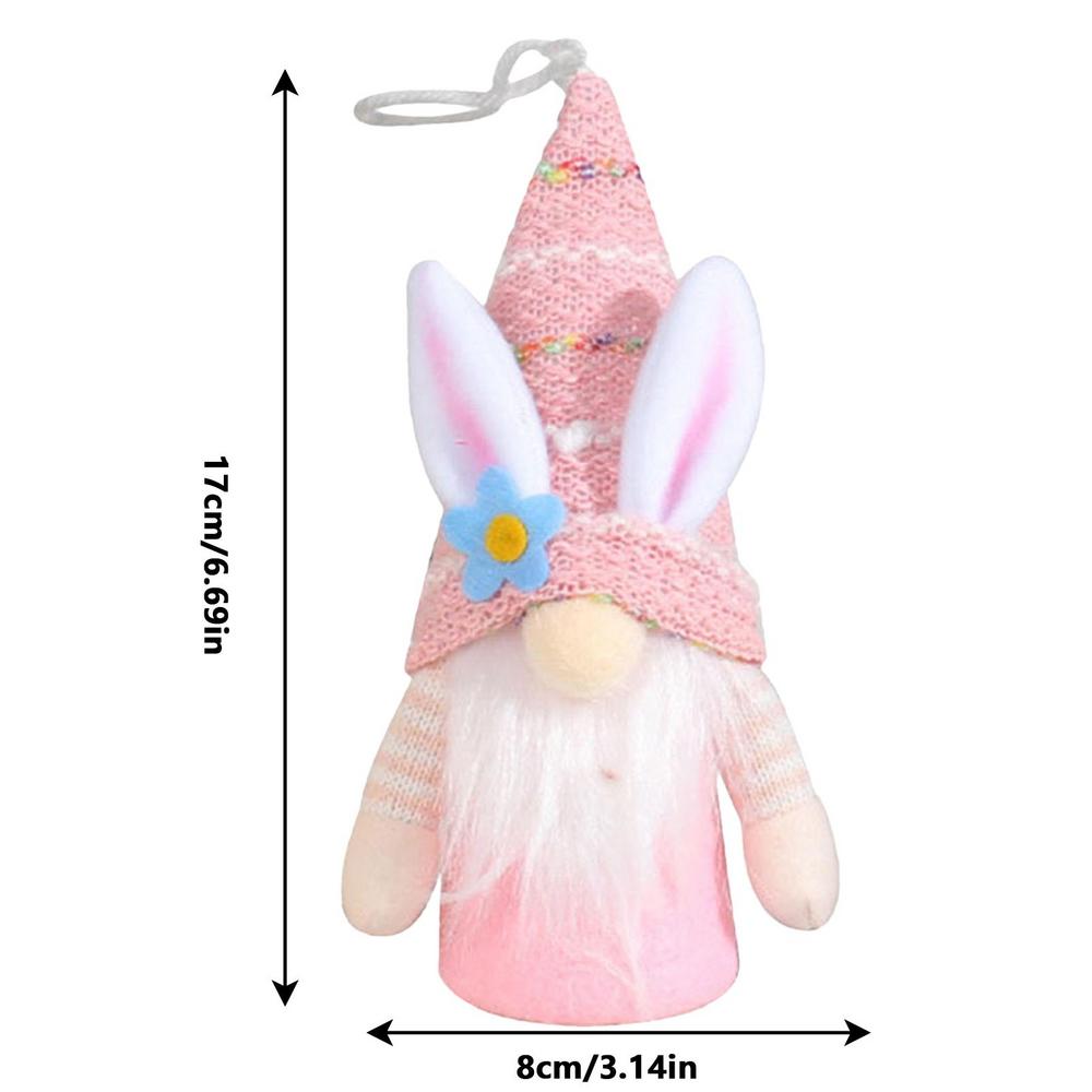 LED Easter Gnome Gnome Plush Decor With LED Lights Light Up Faceless Doll Gnomes Bendable Long Hat Bunny Ears Easter Decorations