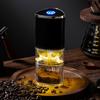 Râșniță de cafea mică, aromă îmbunătățită automată, râșniță de cafea electrică portabilă, reîncărcabilă, 155 ml, multifuncțională pentru exterior