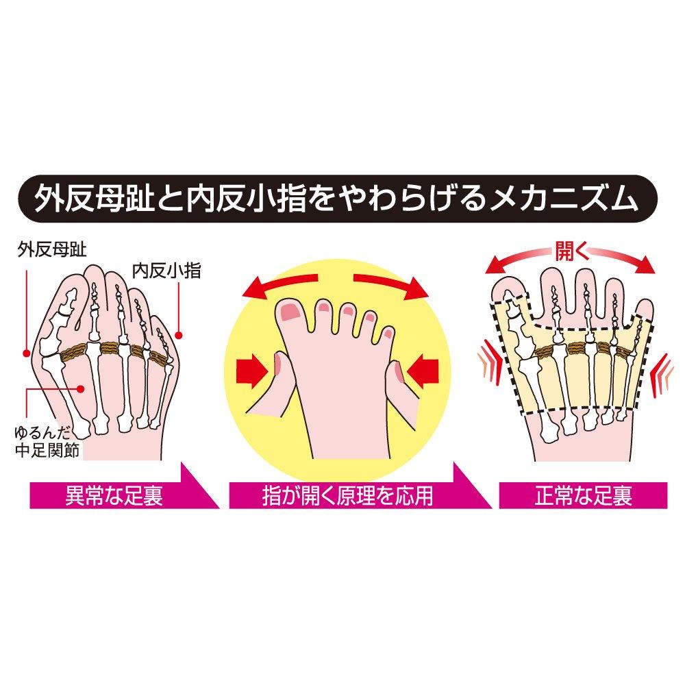 Alphax Toe Made In Toe Left Foot Support, Thin, Japan, Bunion/Little Support, Medium,