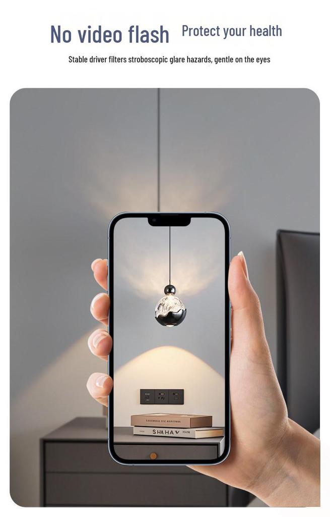 Italian Luxury Adjustable Pendant Light with Hand Sweep Sensor for Bedroom