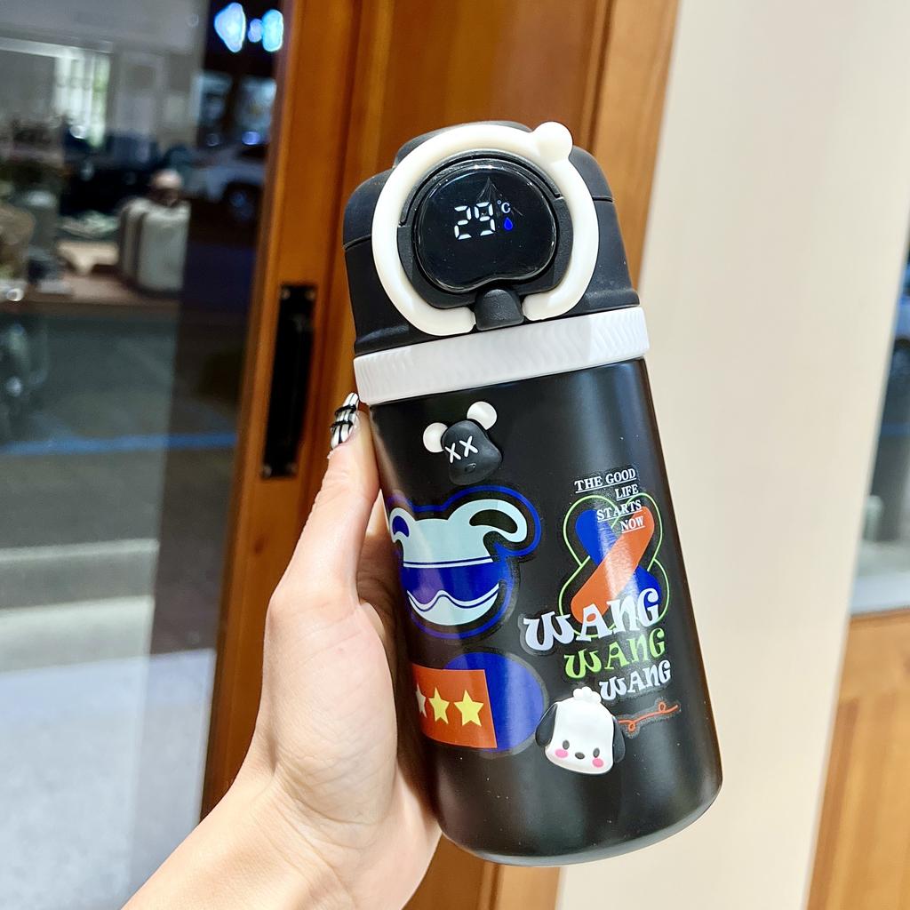 Childrens Smart Thermal Retention Cup for Girls Cute High-looking Straw Cup for Grade School Students Large-capacity Portable Water Drinking Cup