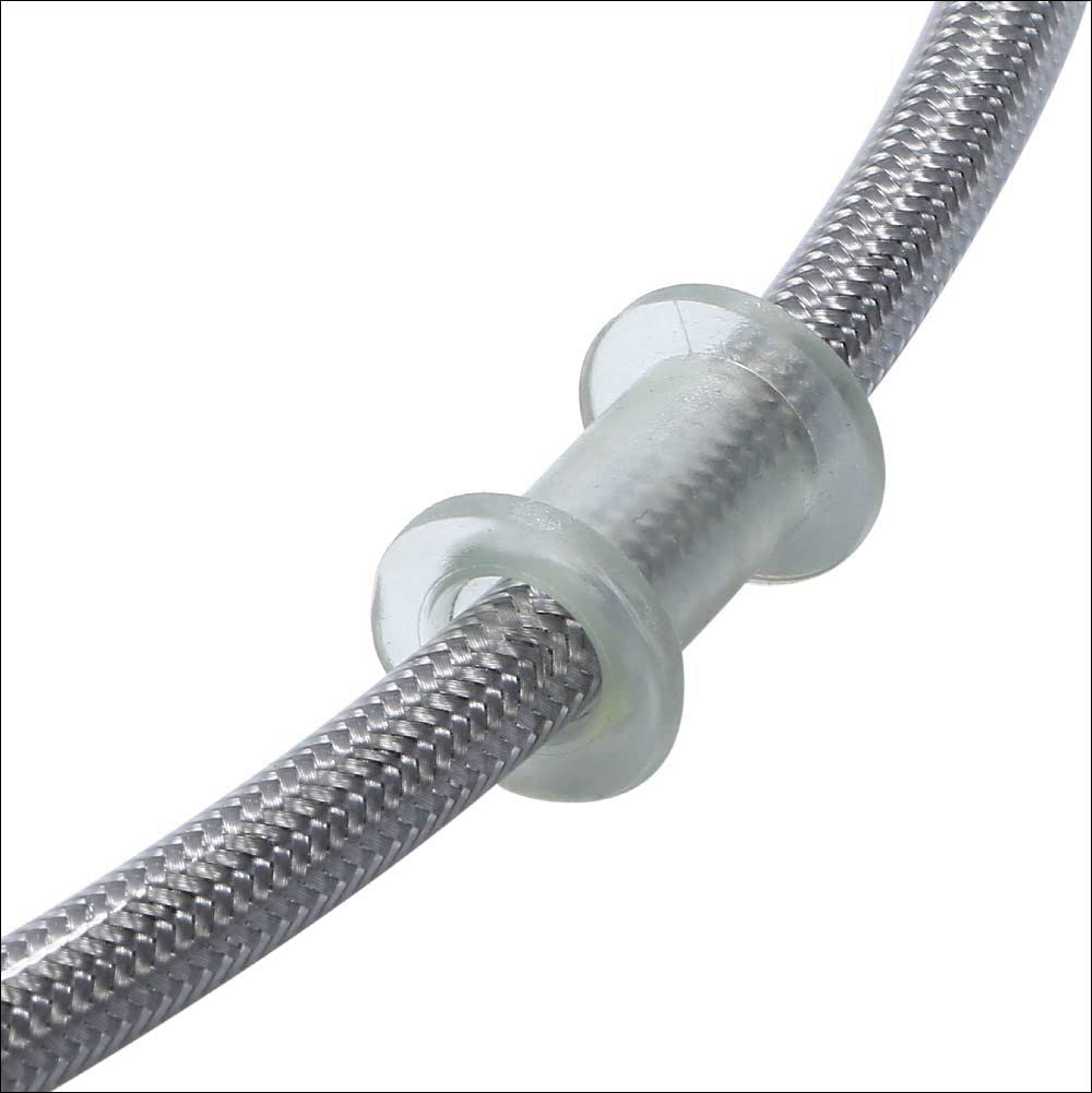 Life Design Johnson.5 Motorcycle Brake Hose, Prevents Twisting, Freely Banjo Type, Mesh Hose, 23.6,