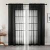 White Privacy Semi Sheer Curtains 1Panels Light Filtering Curtains for Living Room Bedroom Outdoor Large Window Treatment Drapes