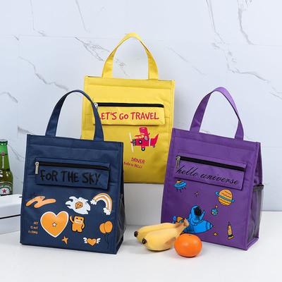 Lunchbox-Handtasche, Studenten-Cartoon-Lunchtasche mit großer Kapazität, verdickte Isolierung, süße handgehaltene Bento-Lunchtasche für Kinder, Nachhilfetasche für Studenten