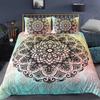 Mandala Flower Duvet Cover Set Bohemian Style Colourful Flowers Comforter Cover King Size For Boys Girls Polyester Bedding Se
