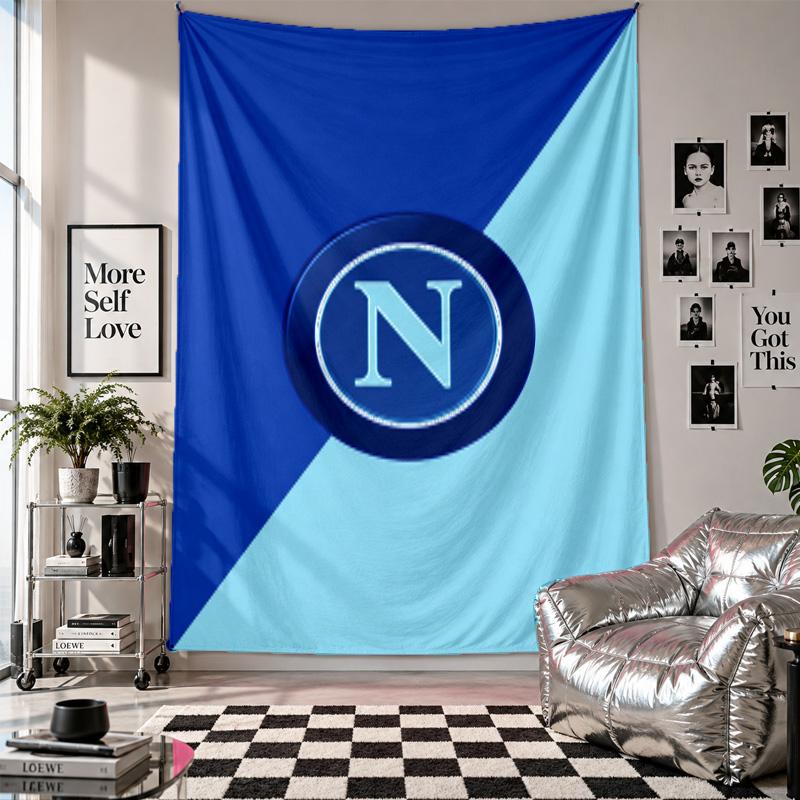 Napoli FC Wall Tapestry Home Decor Wall Hanging Cloth for Bedroom Living Room Background